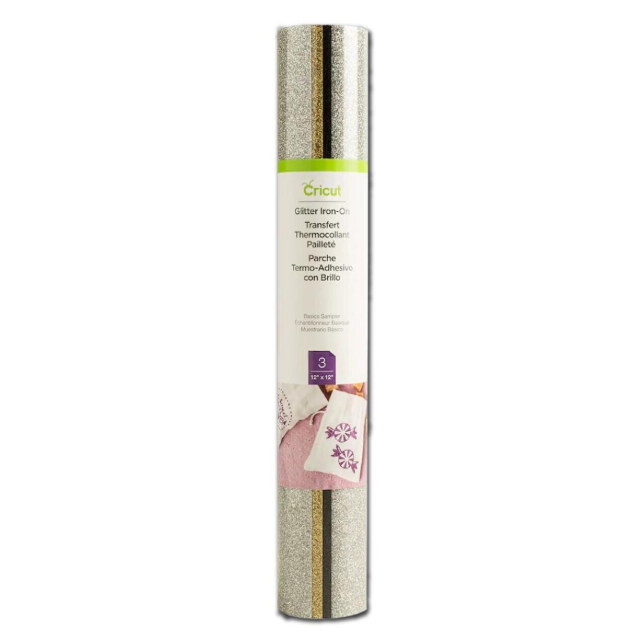 Cricut Everyday StrongBond Glitter Iron-On, Basics Sampler, 12x12